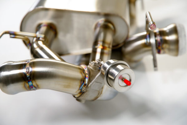 High-performance Valvetronic stainless steel exhaust for Aston Martin DB9, DBS, Virage, and Vanquish.