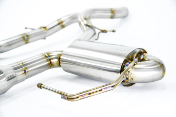 Unlock the true character of your Jaguar XE 3.0L V6 with the VelocityAP Sport Exhaust System, engineered to deliver aggressive sound, enhanced flow, and zero drone — even at highway speeds. Producing 450BHP with VelocityAP tuning, the XE surprises with agility and performance. This system is purpose-built for the enthusiast who wants bold sound and lighter weight, without sacrificing refinement. An internal anti-drone tube and double-pass muffler design ensure your drive stays clean and resonance-free.