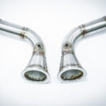 VelocityAP cat delete downpipes for Lamborghini Urus, Audi SQ7, SQ8, and RSQ8, designed for maximum exhaust flow and performance gains.