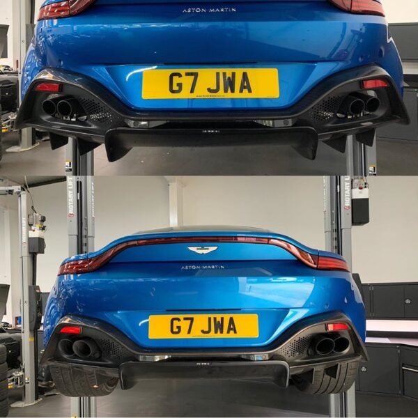Sport Exhaust Tips/Tail Trim Set for 2018-on Aston Martin V8 Vantage - Image 8