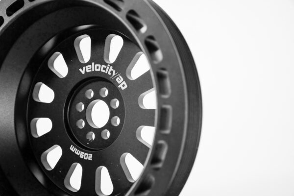 VelocityAP 209mm lightweight crank pulley with 7PK belt – dual pulley performance upgrade for supercharged engines