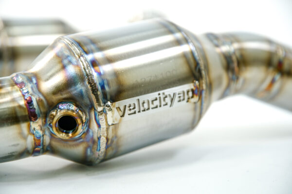 McLaren GT 300 Cell Euro 6 Ultra-High Temp Sport Catalyst Pipes with factory-style inlet flange