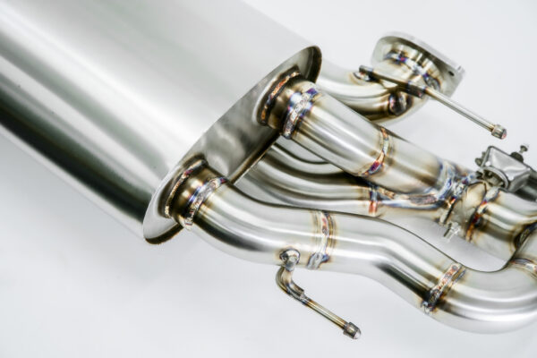 VelocityAP valved X-pipe exhaust system for Aston Martin DB12 4.0TT – bolt-on upgrade for enhanced sound and performance